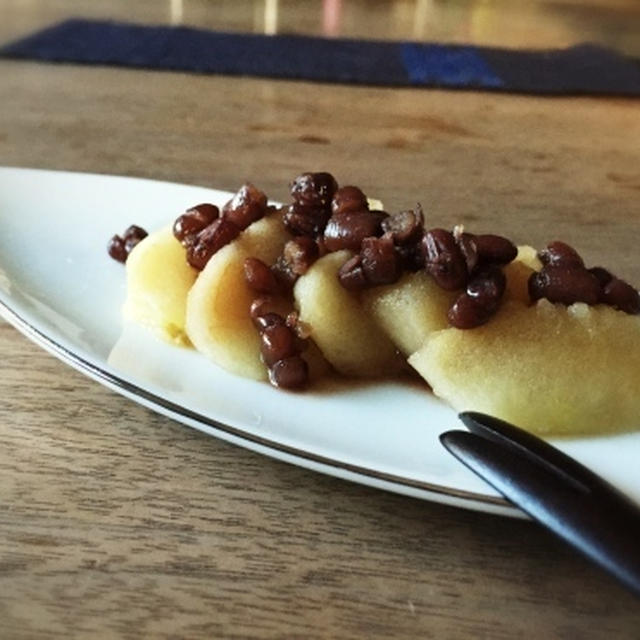 小豆料理　〜「ゆで小豆と蒸しリンゴのデザート」・「お赤飯」