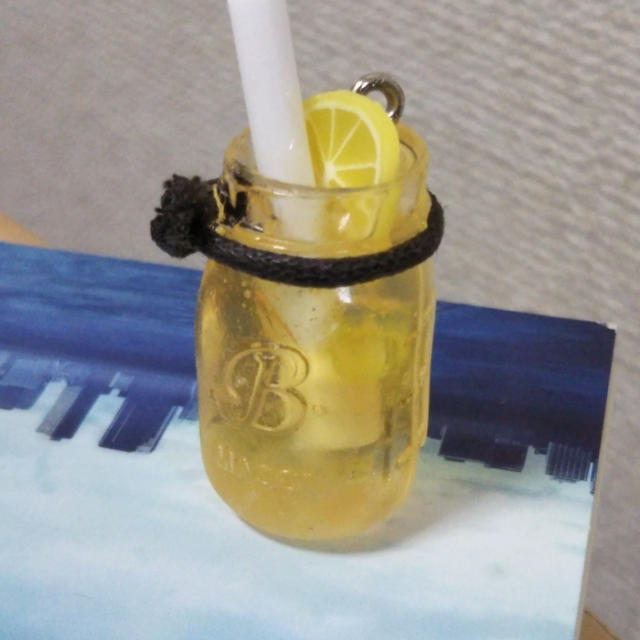 ハンドメイド☆ＵＶレジンでメイソンジャー〜レモンスカッシュ