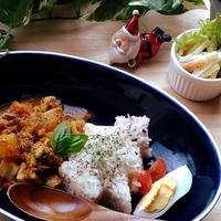 長年来の友人と☆クリスマスパーティーにも！大分県産新興梨とサバ缶のパパッとカレー