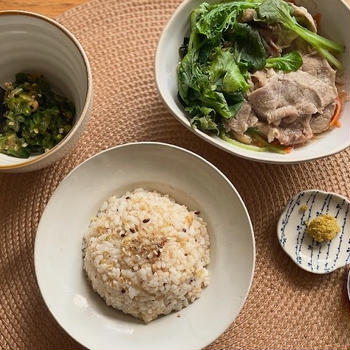 豚肉と茸野菜の蒸籠蒸し