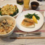 いか香草焼き＆ポテトサラダ＆山菜ごはん☆