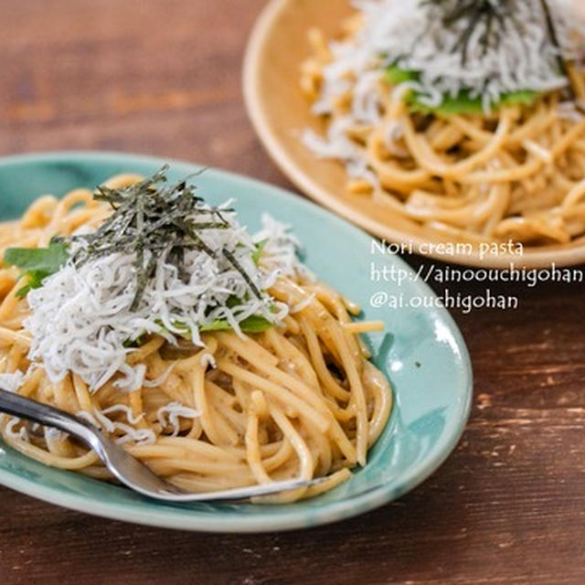 リモートワーク飯に！のりの佃煮でコクうま♡包丁不要！海苔クリームパスタ♪