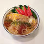 唐揚げの親子丼風