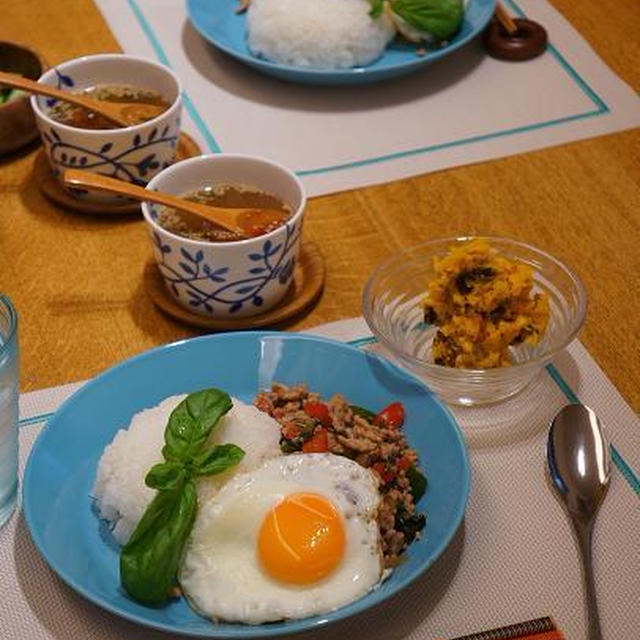 ガパオライスの晩ごはん