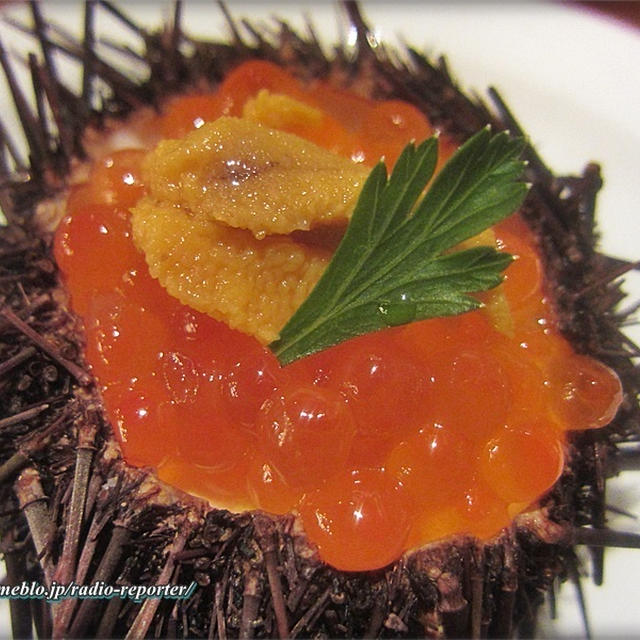 ウニとイクラのパンナコッタ☆恵比寿・ペッシェ・パッパーレ・イタリア