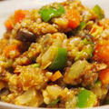 夏野菜とひよこ豆おからの玄米リゾット