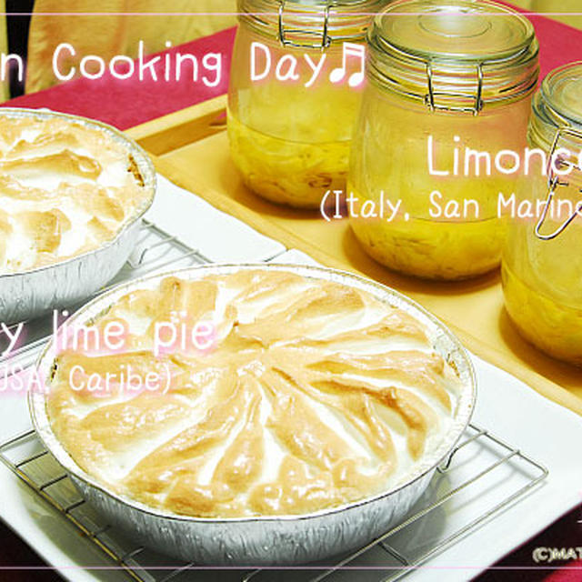 キーライムパイとリモンチェッロをレモンで作ると、皮も果汁も同じ日に使えるから素敵です。