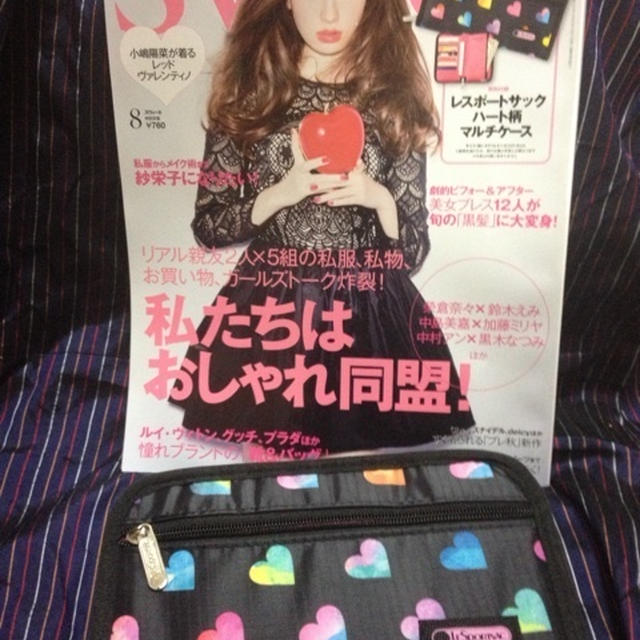 7/12発売　sweet　付録　レスポートサック ハート柄マルチケース　購入　しっかりしたつくり