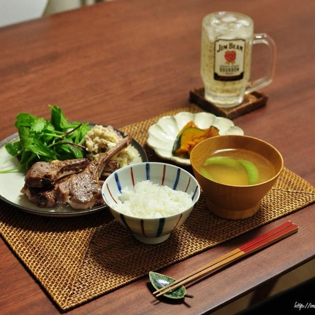 ラムチョップのクミン焼きの献立と、スパイスブログ更新してます！