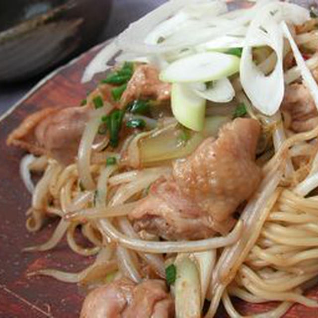 アジア風ネギ鶏焼きそば＊焼きそばレシピ