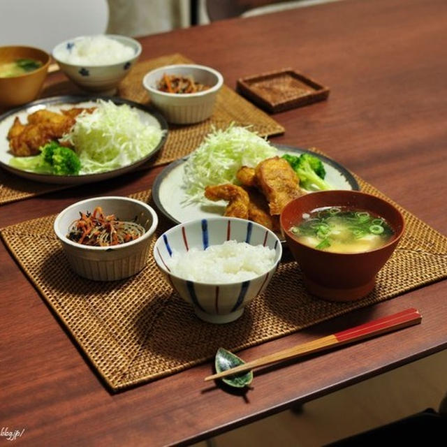 サクサク！スティックフライドチキンの献立と、夜中のお皿洗い