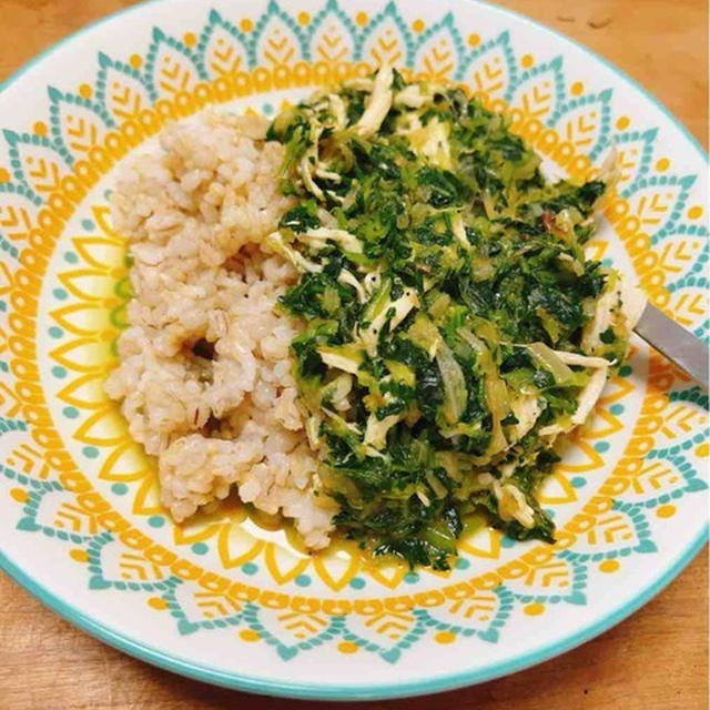 柚子胡椒と小松菜のサグカレー