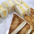 【たまごサンド＆ハムホットサンド】献立レシピ♪チーズ入りの食べ応えのあるトーストサンドです。