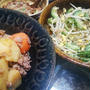 中華風ピリ辛肉じゃが  ゴーヤと豆もやしツナ炒め