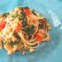 美肌パスタ☆春菊こんたでぃーな。