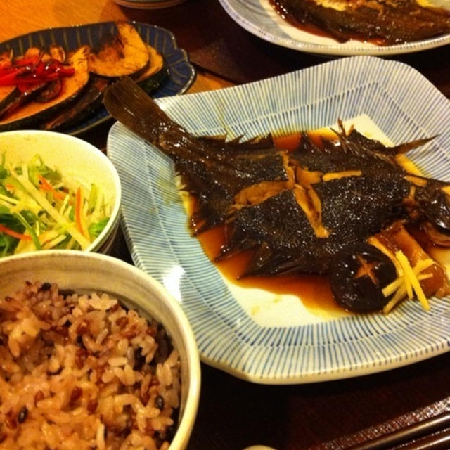 【旬の食材・冬】カレイ煮付けの夕ご飯。