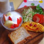 朝ごはんプレートと休日の幸せ朝風呂。その後の、ママ友ランチ。