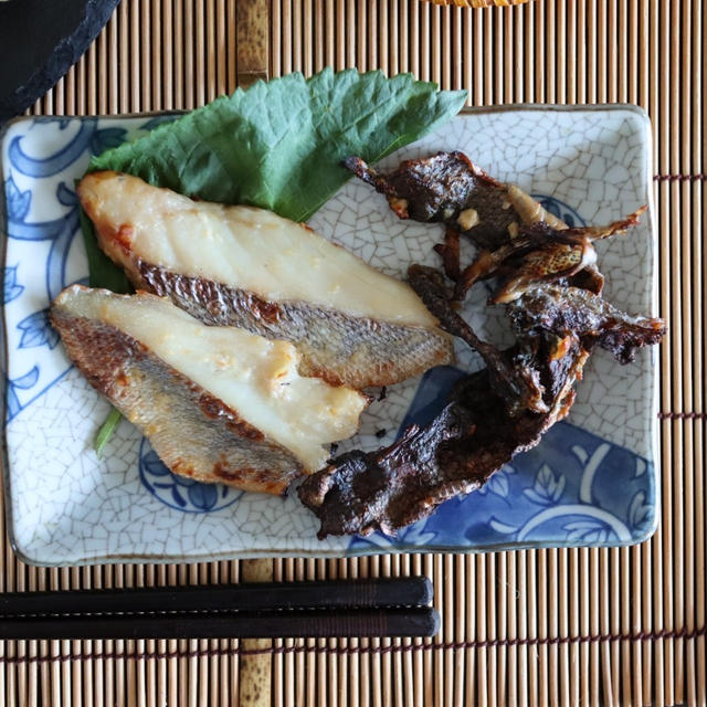 長崎県産：いさきの粕漬けとアラ煮