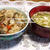 ＜ごぼういっぱい炊き込みご飯＞と＜野沢菜の菜花の味噌汁＞