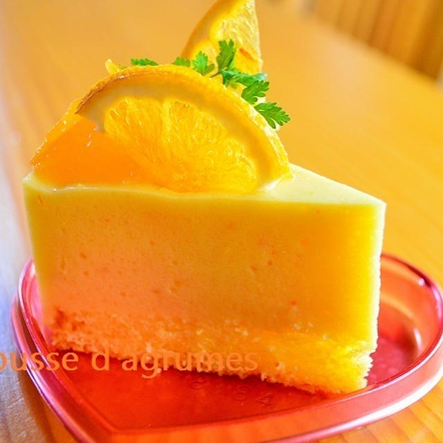 生クリームなしの柑橘ムースケーキ