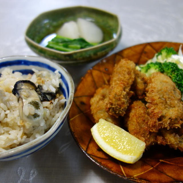 一人で牡蠣ずくし