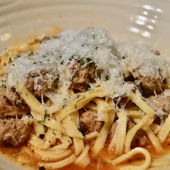 シチリア風ミートボールのパスタスープ