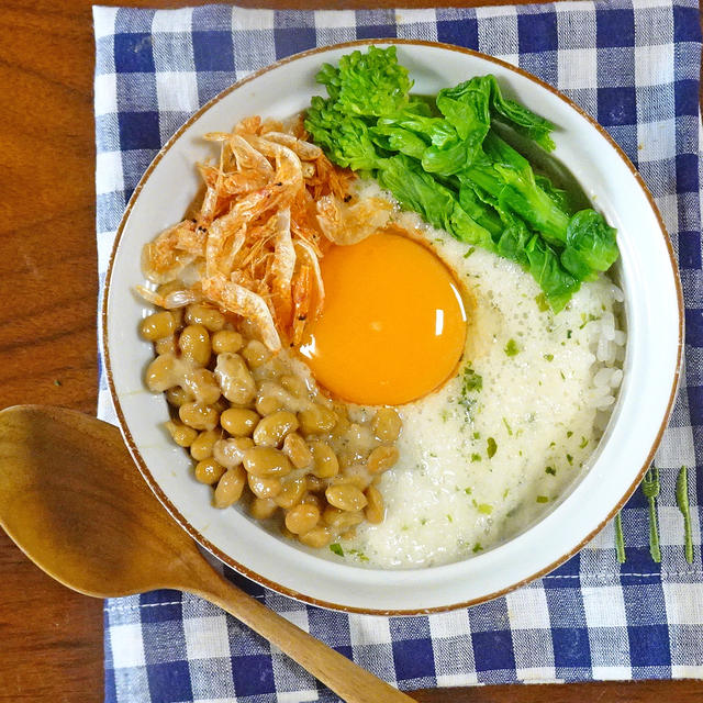 5分で簡単！長芋と納豆 卵のせ 春のネバトロ丼