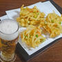 ビールがうまい！！桜海老香る 新じゃがとえんどう豆のかき揚げ
