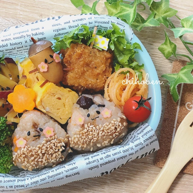 秋のキャラ弁当＊八方だしで簡単おかず♡