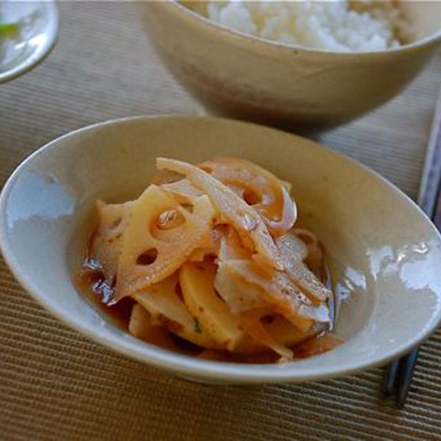 レモンソースの蓮根きんぴら