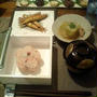 久しぶりにちゃんと和食ご飯。さくらご飯。蓮根バルサミコ餅、長いもチーズ焼き、ちかの竜田揚げ。
