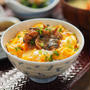 さんま蒲焼ミニ丼　＆　鶏むね肉水晶刺身風かいわれ大根添え