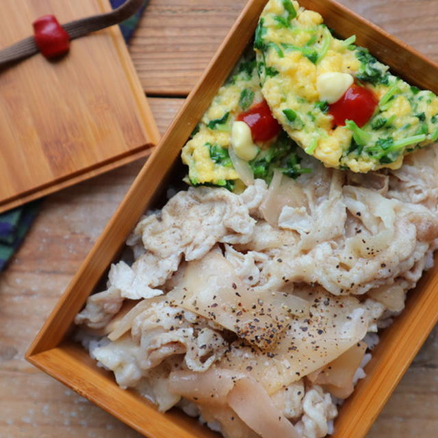 さっぱり食べられる豚の甘酢しょうが和え弁当