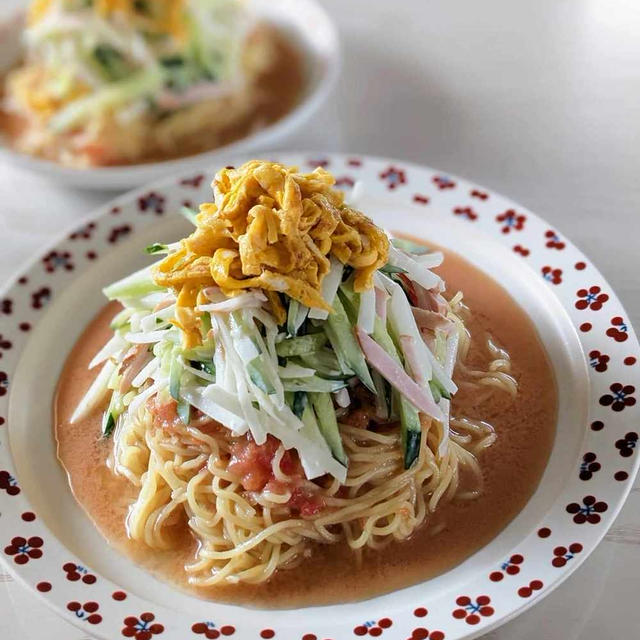 【もりもり野菜のトマト冷やし中華】冷やし中華に飽きたらお勧め！やみつきの味わい。