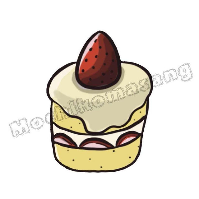 イラストAC  いちごのショートケーキ
