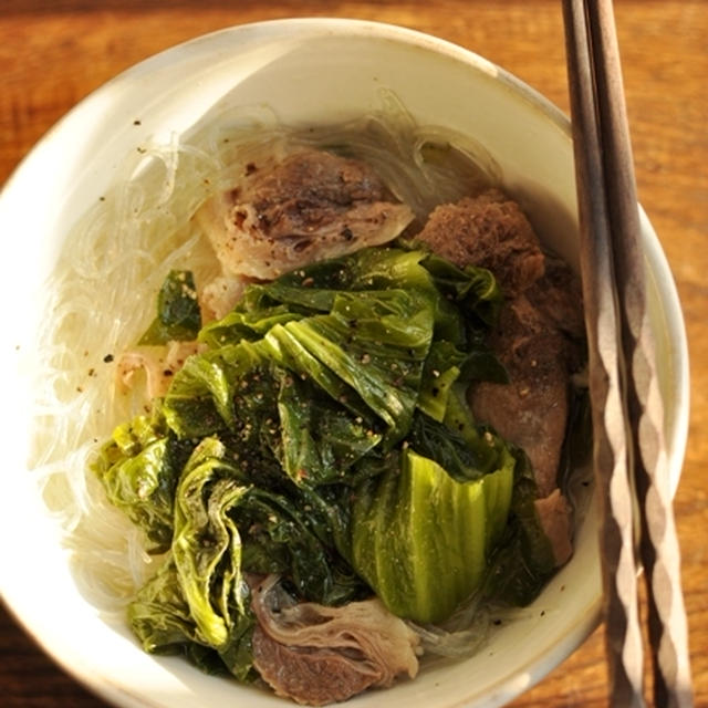生の高菜 高菜と牛肉の春雨スープ By マルシェさん レシピブログ 料理ブログのレシピ満載