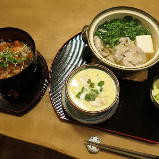 海鮮ちらし寿司～えっ雛祭り？な晩ご飯　と　白くなったヒメリュウキンカ♪