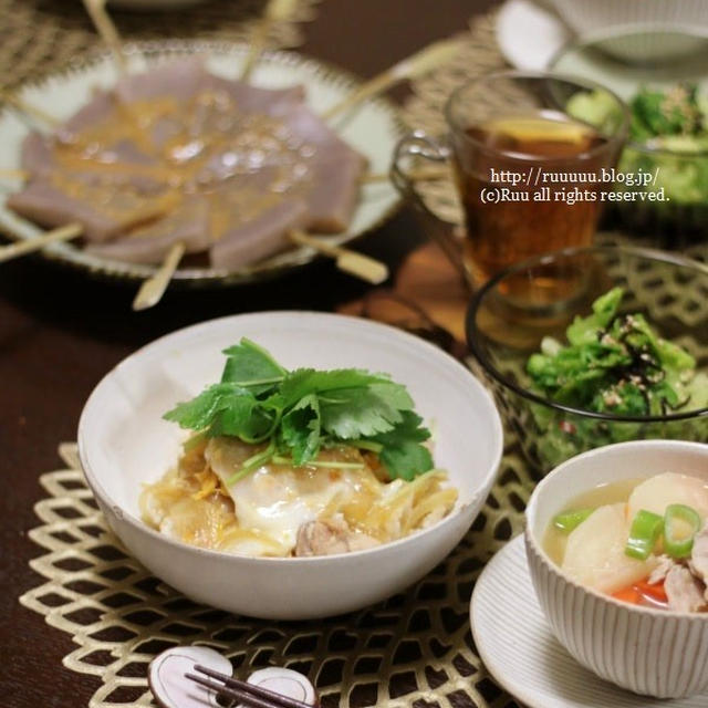 【献立】とろとろ半熟な親子丼と豚汁。～そして、それを食べた結果～