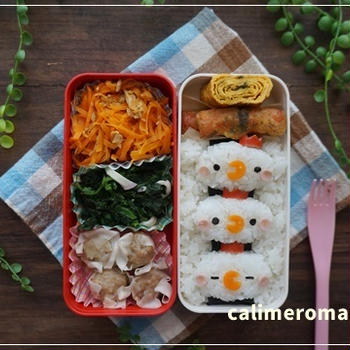 【娘のオベントウ】　ニワトリのお弁当