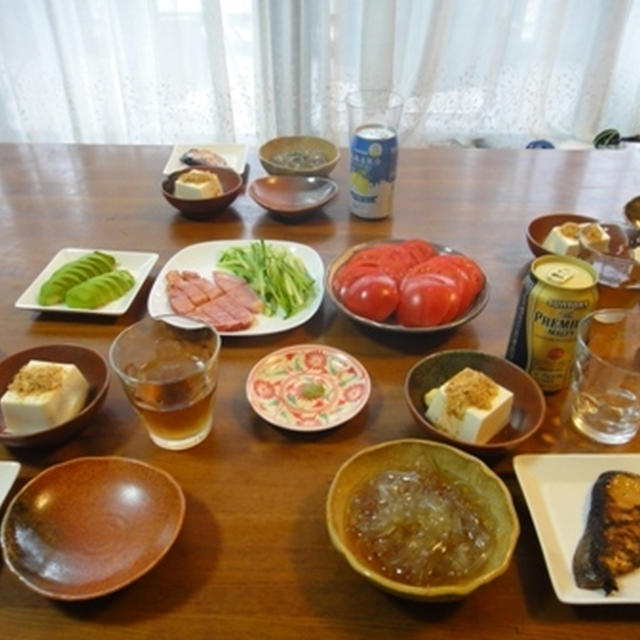 ８月１４日の夕飯　***　かる～く　銀だらみりん　***