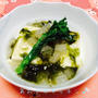 あおさと菜の花とコロコロ大根のあんかけ豆腐♪
