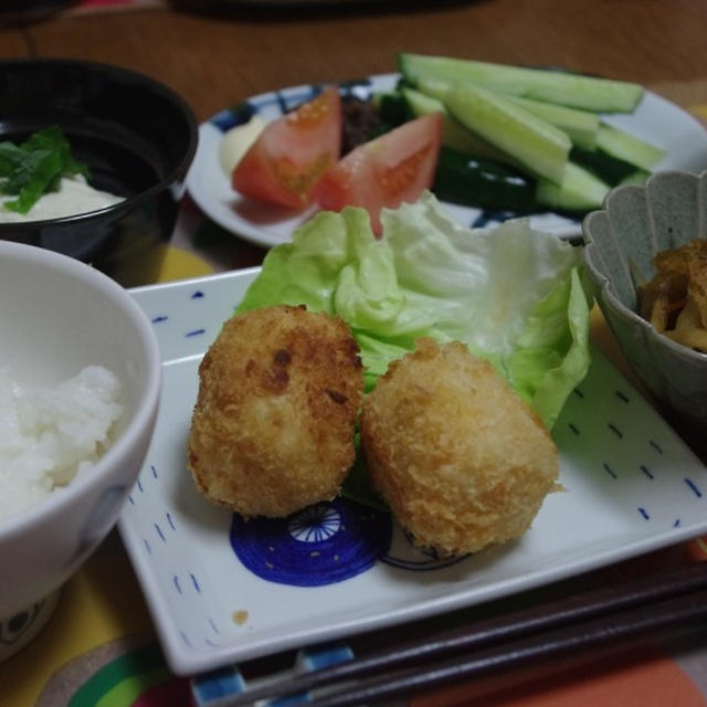 電子レンジでコロッケ☆