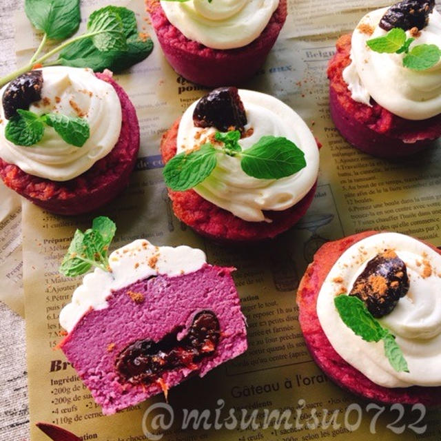 お砂糖なし 紫芋とヨーグルトのカップケーキ By みすずさん レシピブログ 料理ブログのレシピ満載