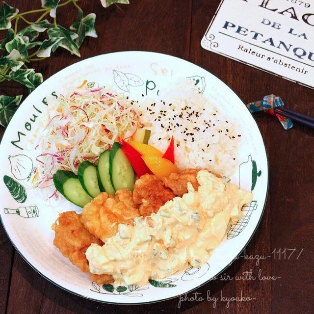 夜カフェ☆簡単すし酢でチキン南蛮☆