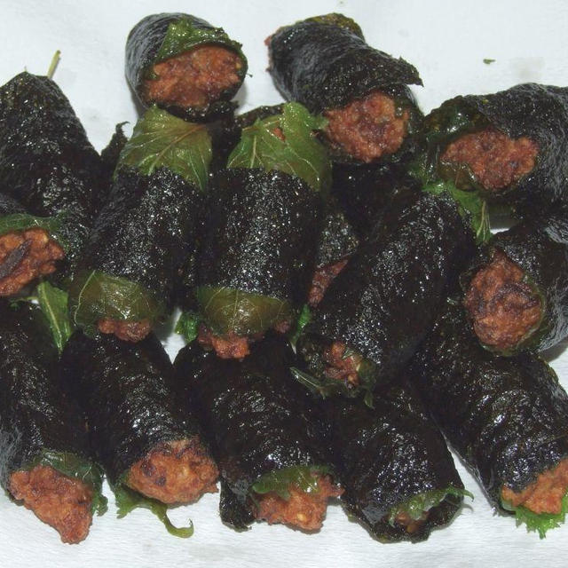 蓮根と海老の磯部揚げ