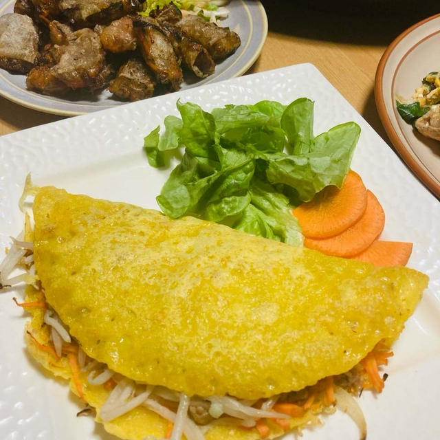 ベトナム料理で応援☆バインセオ&チャーゾー