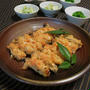 手羽中のおろし焼きと菜の花のおかか醤油和え