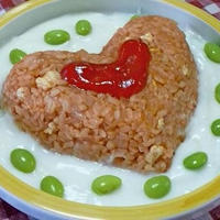 レンジだけで、クリームチキンライス