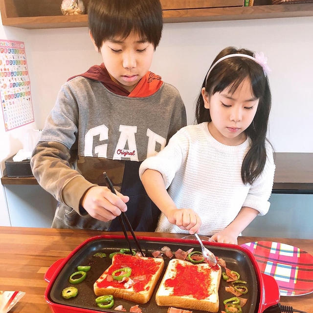 朝ごはんはピザです！！