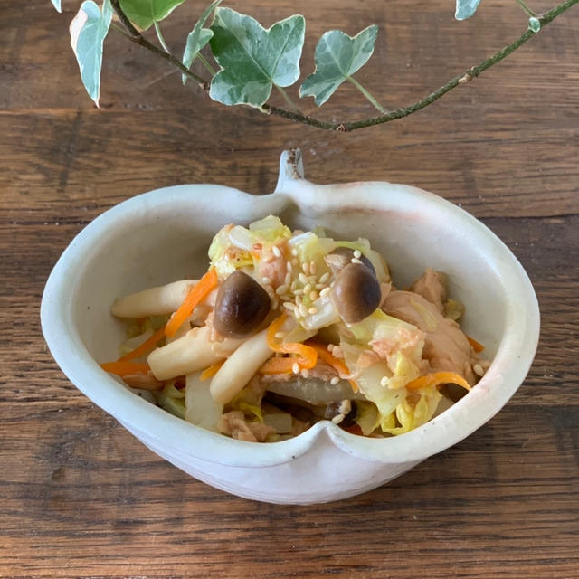 今日のお手軽一品！白菜とツナの炒め物